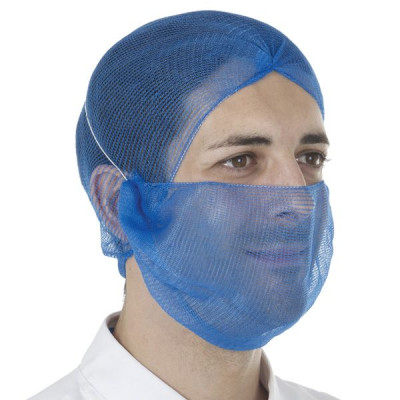 Aburnet Beard Snood Extra Close Mesh 3mm - Det - Blue