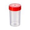 Gosselin™ Straight Container, 180 ml, PP, Red Screw Cap, Assembled