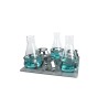 Platform with spring clamps for 6 x 1000ml flasks