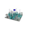 Platform with clamps for 9 x 500ml flasks