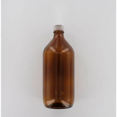 1000ml Amber Glass (Type 3 - Soda Lime) Bottle with Natural PP