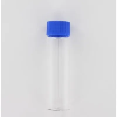 40ml Clear Glass (Borosilicate) Bottle with Blue PP Cap with