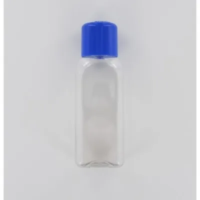 350ml Clear PET (Polyethylene) Bottle with Blue PP Cap Dosed