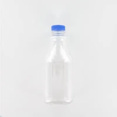 1000ml Clear PET (Polyethylene) Bottle with Blue HDPE Cap Dosed