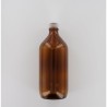 1000ml Amber Glass (Type 3 - Soda Lime) Bottle with Natural PP Cap with PTFE Liner