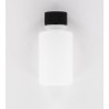 125ml Natural HDPE (High Density Polyethylene) Bottle with Black PP Cap with EPE Liner