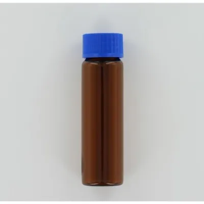 40ml Amber Glass (Borosilicate) Bottle with Blue PP Cap &