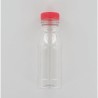 250ml Clear PET (Polyethylene) Bottle with Red HDPE Cap