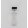250ml Clear PET (Polyethylene) Bottle with Black HDPE Cap