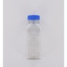 250ml Clear PET (Polyethylene) Bottle with Blue HDPE Cap Dosed with Nitrogen