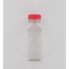 250ml Clear PET (Polyethylene) Bottle with Red HDPE Cap