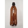 500ml Amber PET (Polyethylene) Bottle with White PP Cap