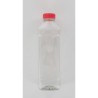 1000ml Clear PET (Polyethylene) Bottle with Red HDPE Cap