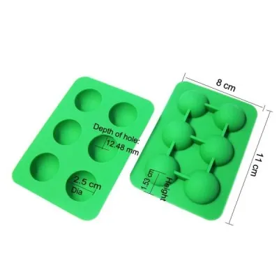 Silicone 6 Small Half Sphere Mould (8cm x 11cm)