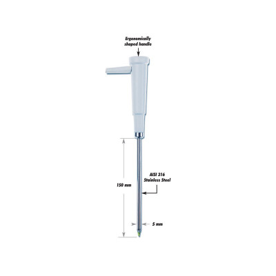Foodcare pH Electrode with Small Diameter Stainless Steel Body