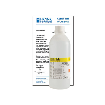 6.86 pH Value @25℃, 500 mL bottle with Certificate of Analysis